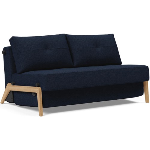 Cubed 140 convertible sofa – Oak + 528 Mixed Dance Blue - Innovation Living