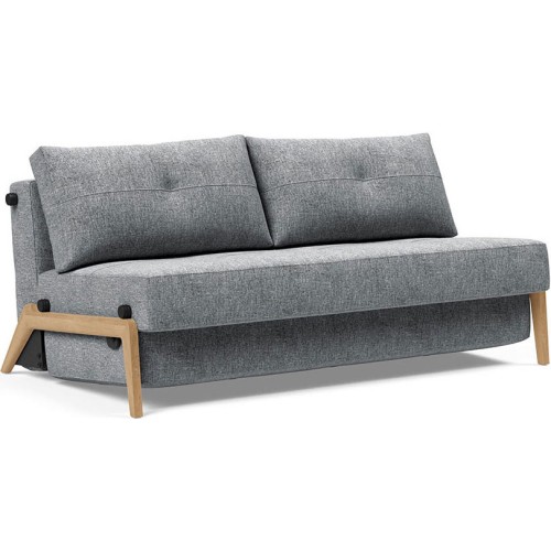 Cubed 160 convertible sofa – Oak + 565 Twist Granite - Innovation Living