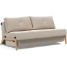 Cubed 160 convertible sofa – Oak + 612 Blida Sand Grey - Innovation Living