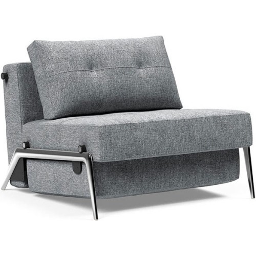 Cubed convertible lounge chair – Aluminium + 565 Twist Granite - Innovation Living