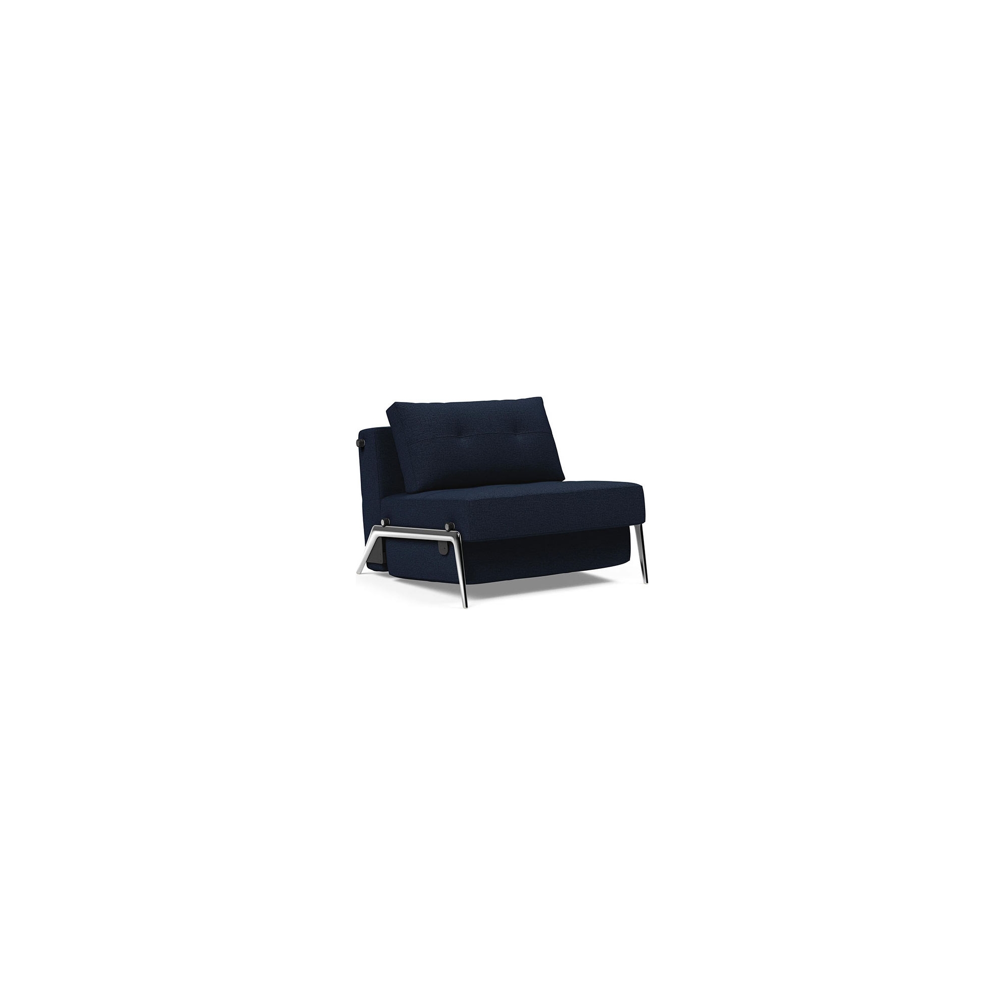 Cubed convertible lounge chair – Aluminium + 528 Mixed Dance Blue - Innovation Living