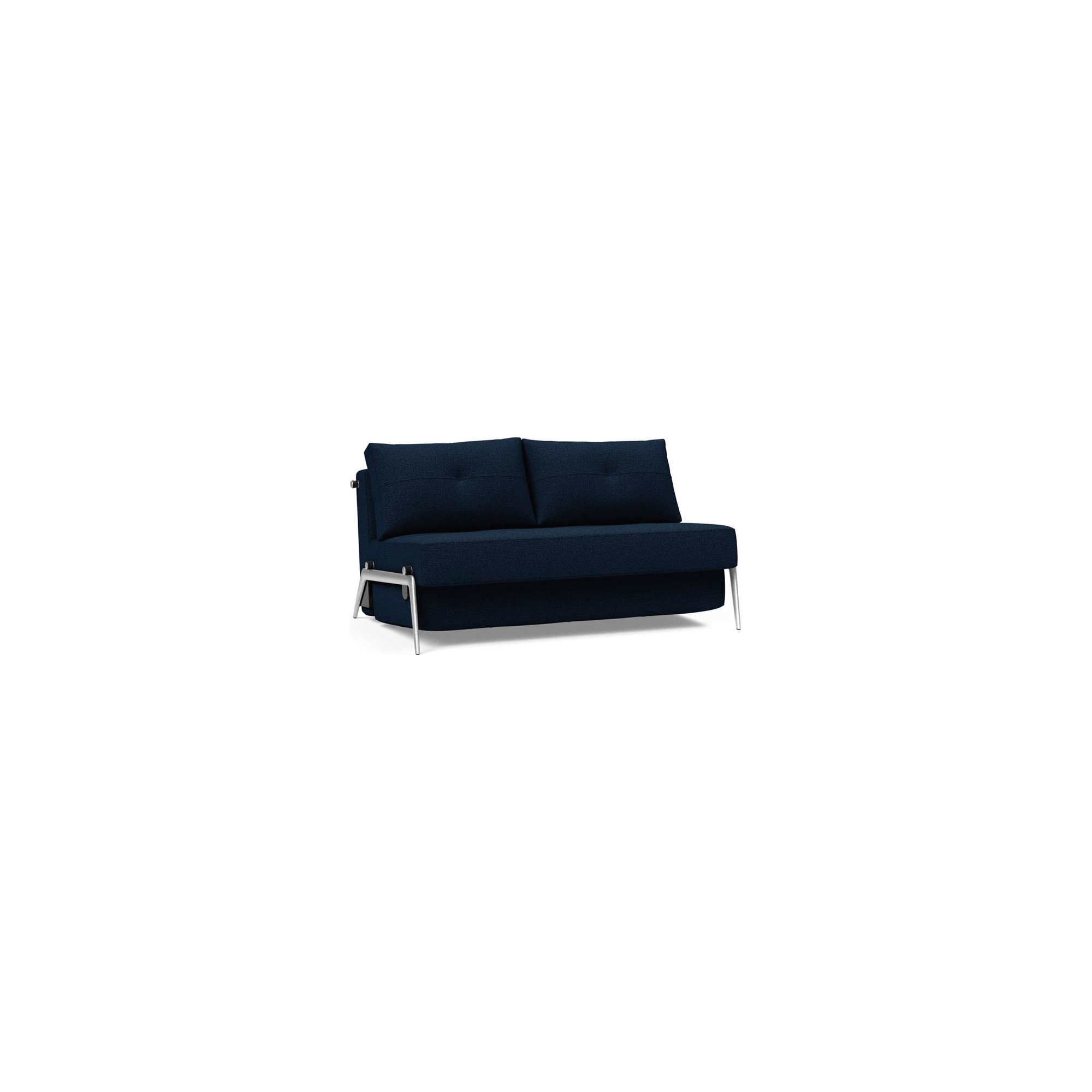 Cubed 140 convertible sofa – Aluminium + 528 Mixed Dance Blue - Innovation Living