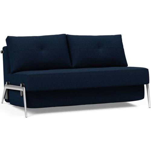 Cubed 140 convertible sofa – Aluminium + 528 Mixed Dance Blue - Innovation Living