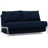 Cubed 140 convertible sofa – Aluminium + 528 Mixed Dance Blue - Innovation Living