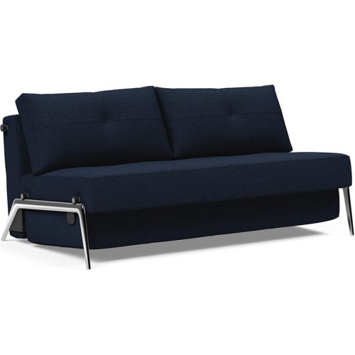 Cubed 160 convertible sofa – Aluminium + 528 Mixed Dance Blue - Innovation Living