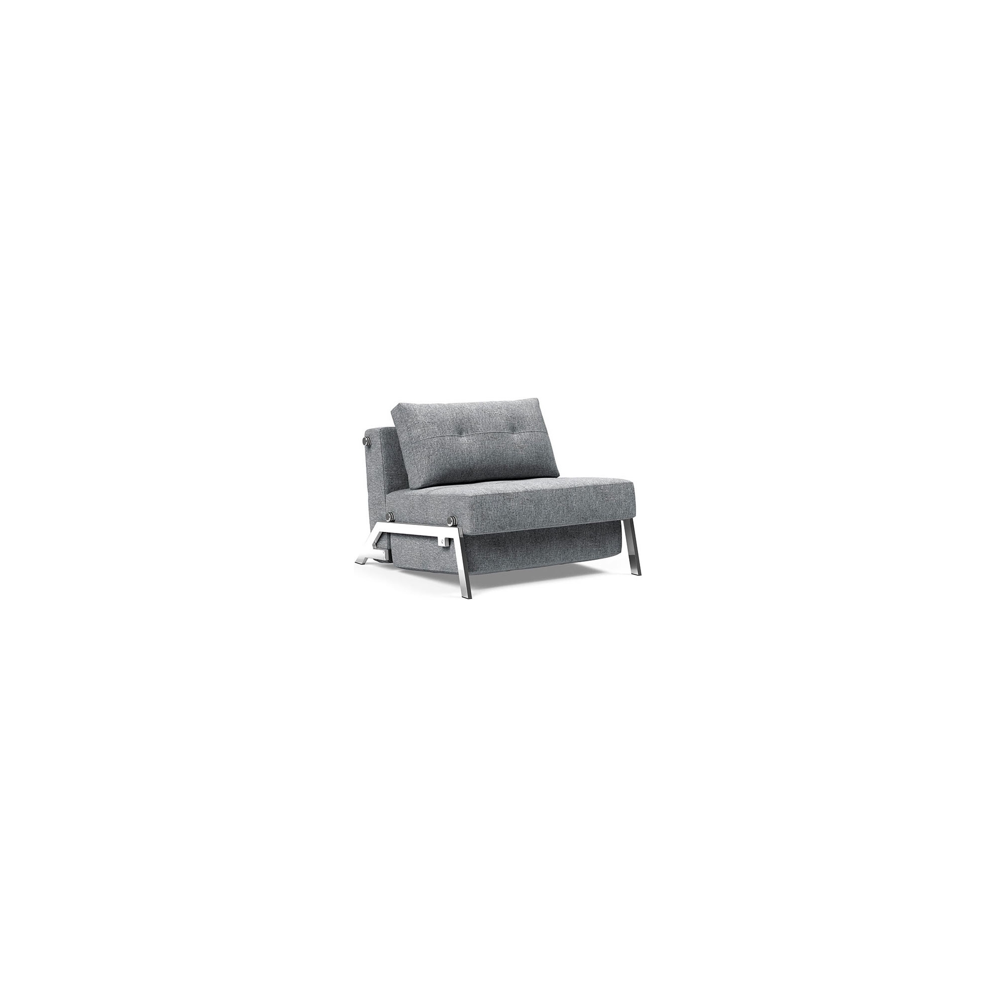 Cubed convertible lounge chair – Chrome + 565 Twist Granite - Innovation Living