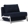 Cubed convertible lounge chair – Chrome + 528 Mixed Dance Blue - Innovation Living