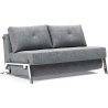 Cubed 140 convertible sofa – Chrome + 565 Twist Granite - Innovation Living