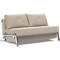 Cubed 140 convertible sofa – Chrome + 612 Blida Sand Grey - Innovation Living