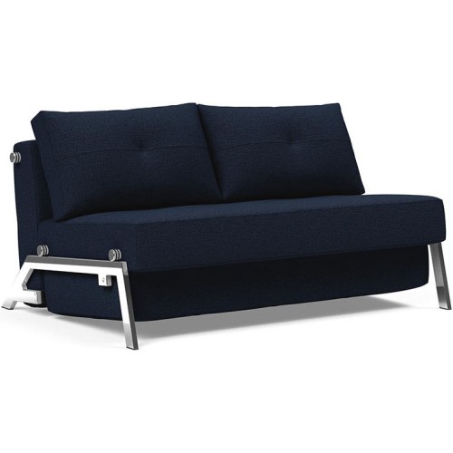 Cubed 140 convertible sofa – Chrome + 528 Mixed Dance Blue - Innovation Living