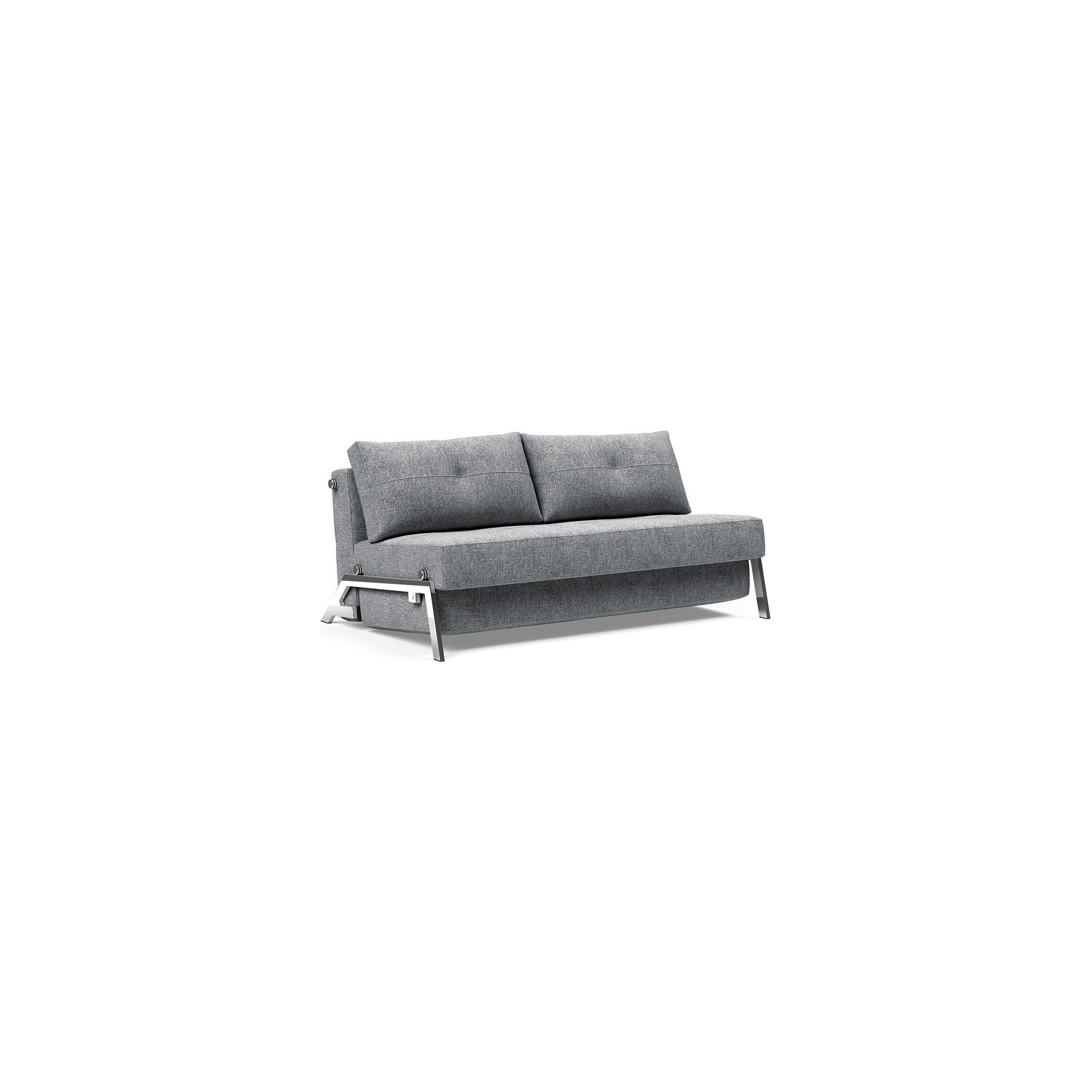 Cubed 160 convertible sofa – Chrome + 565 Twist Granite - Innovation Living