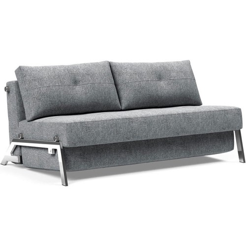 Cubed 160 convertible sofa – Chrome + 565 Twist Granite - Innovation Living