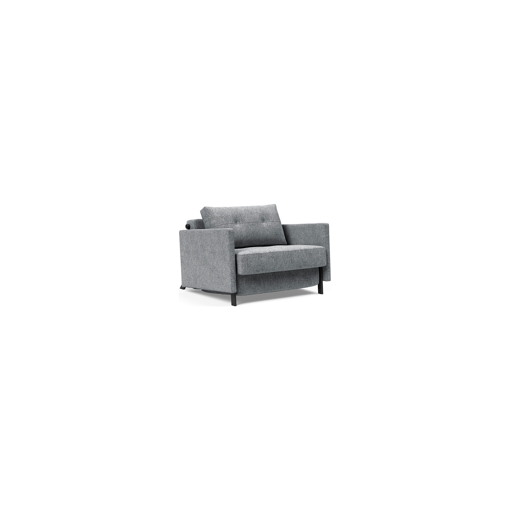 Fauteuil convertible Cubed avec accoudoirs – 565 Twist Granite - Innovation Living