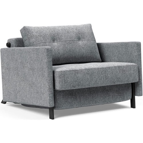 Fauteuil convertible Cubed avec accoudoirs – 565 Twist Granite - Innovation Living