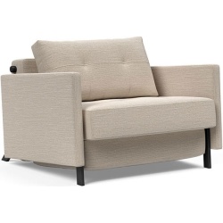 Fauteuil convertible Cubed avec accoudoirs – 612 Blida Sand Grey - Innovation Living