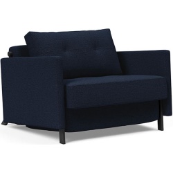 Cubed convertible lounge chair with armrests – 528 Mixed Dance Blue - Innovation Living