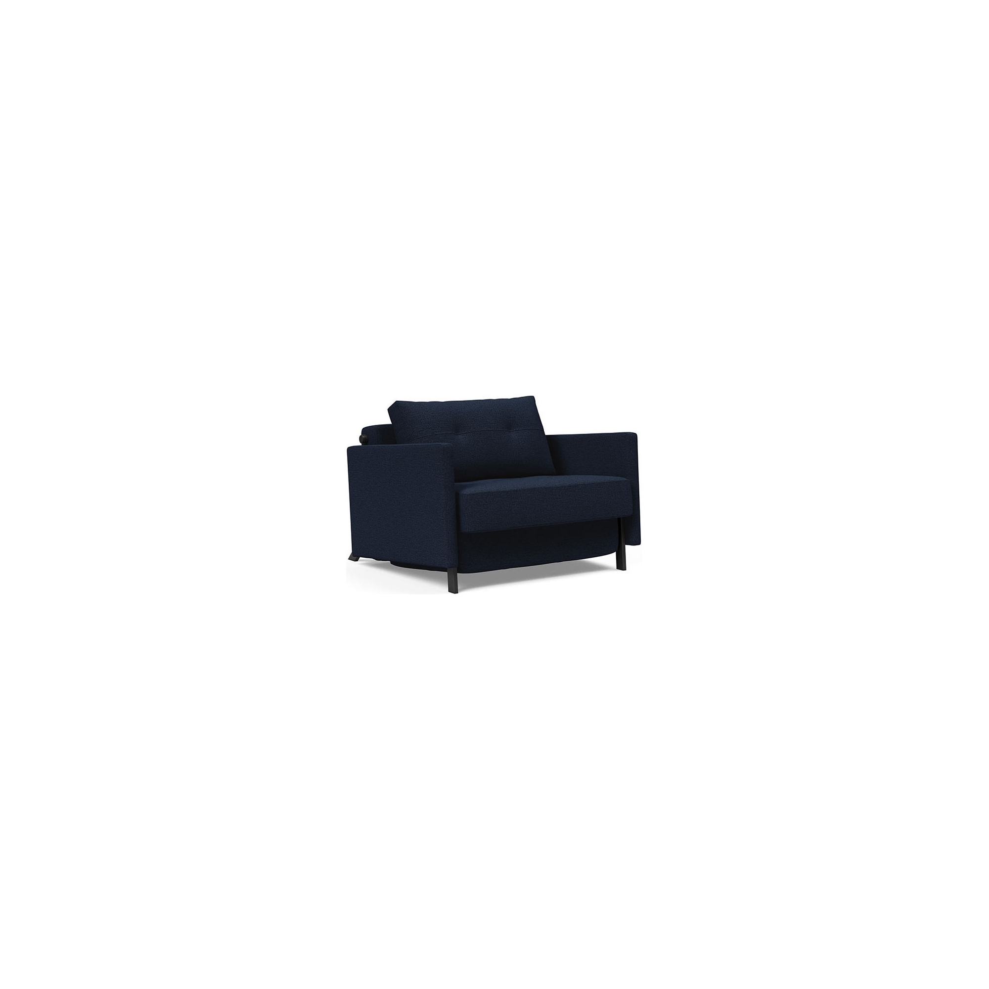 Cubed convertible lounge chair with armrests – 528 Mixed Dance Blue - Innovation Living