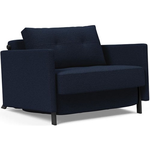 Cubed convertible lounge chair with armrests – 528 Mixed Dance Blue - Innovation Living