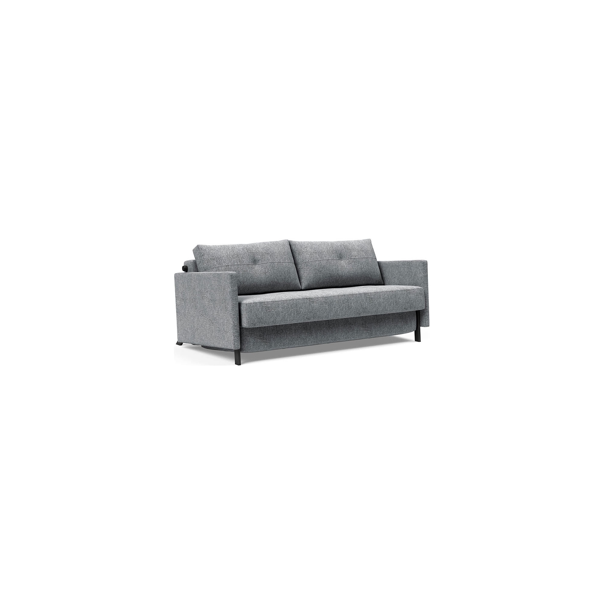 Cubed 160 convertible sofa with armrests – 565 Twist Granite - Innovation Living