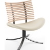 Gepard GM 4175 Lounge chair – White oiled oak + Cream semi-aniline leather + Black steel - Naver collection