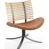 Gepard GM 4175 Lounge chair – White oiled ash + Cognac aniline leather + Black steel - Naver collection