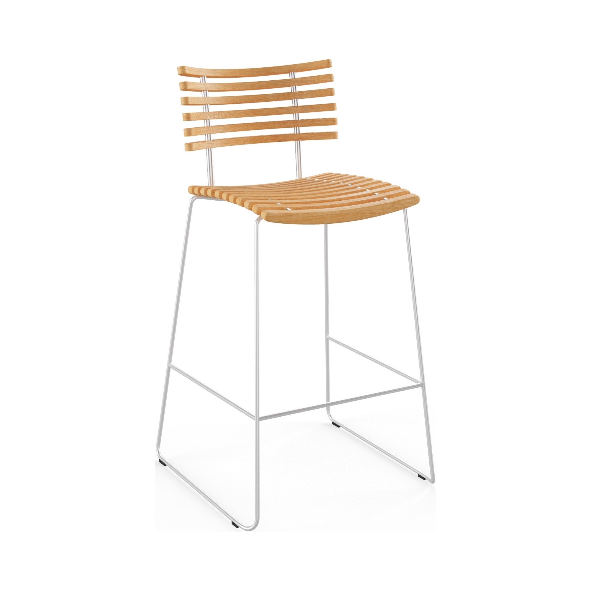 Leopard GM 4167 Barstool – Oiled oak + Stainless steel - Naver collection