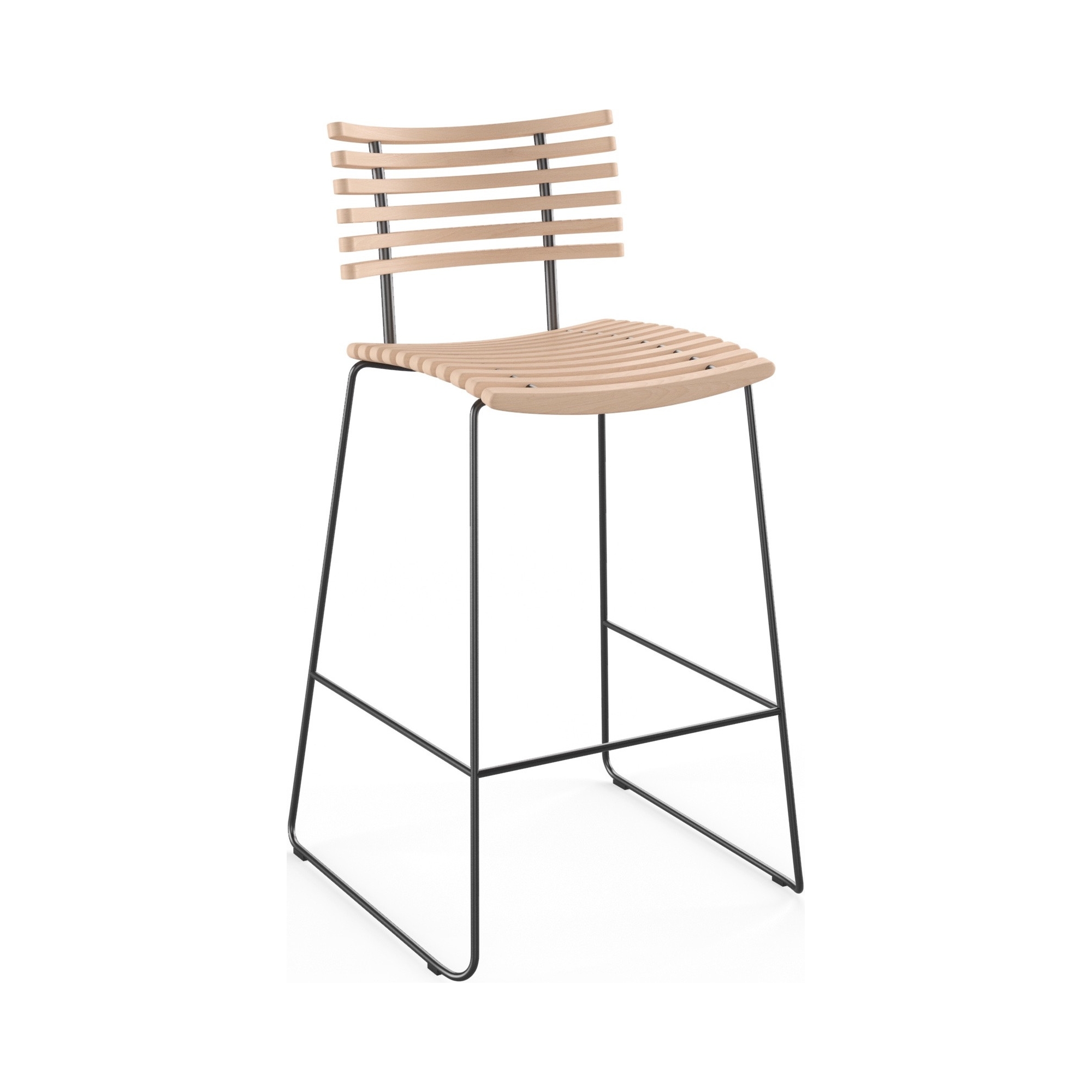 Leopard GM 4167 Barstool – White oiled oak + Black steel - Naver collection