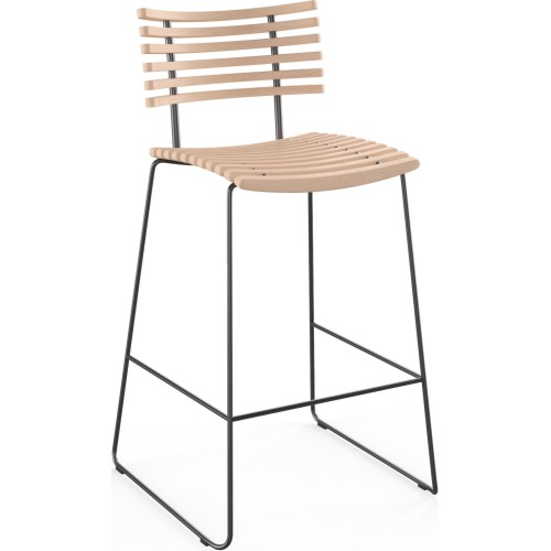 Leopard GM 4167 Barstool – White oiled oak + Black steel - Naver collection