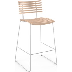 Tabouret de bar Leopard GM 4167 – Chêne Huilé blanchi + Acier Inoxydable - Naver collection