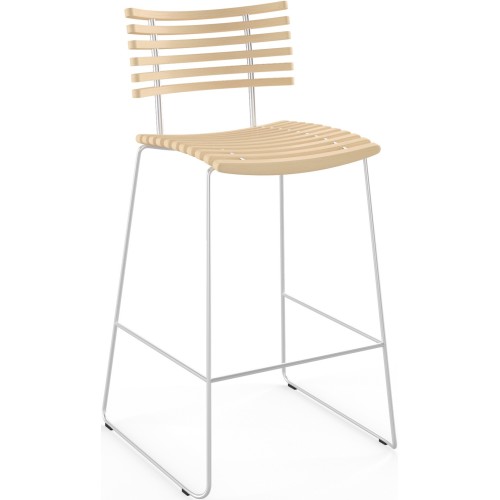 Leopard GM 4167 Barstool – White oiled ash + Stainless steel - Naver collection