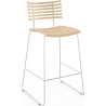 Leopard GM 4167 Barstool – White oiled ash + Stainless steel - Naver collection