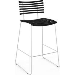 Leopard GM 4167 Barstool – Black stained ash + Stainless steel - Naver collection