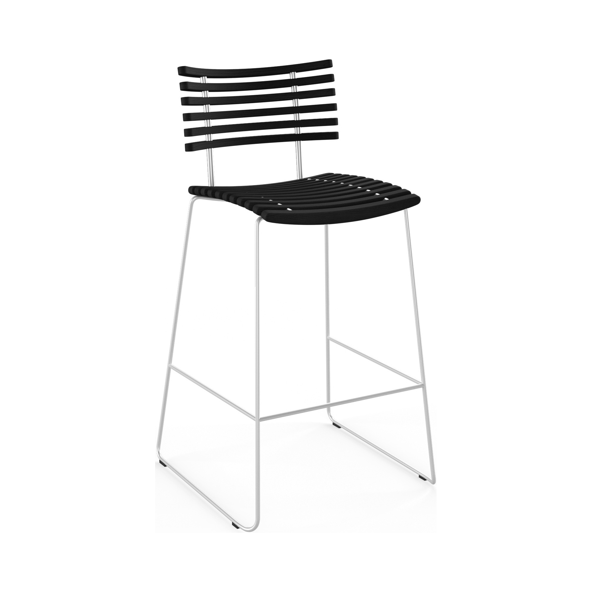 Leopard GM 4167 Barstool – Black stained ash + Stainless steel - Naver collection