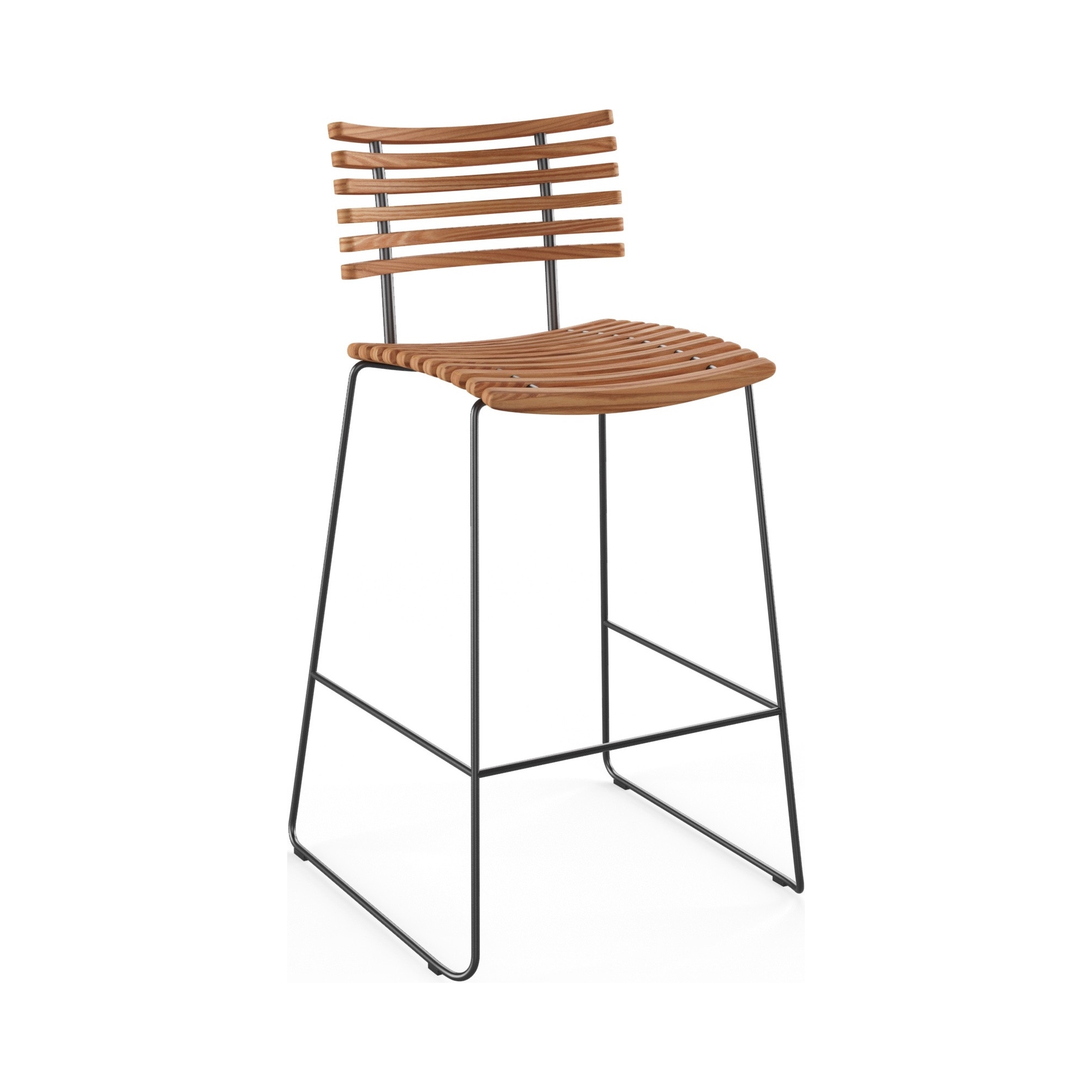 Leopard GM 4167 Barstool – Oiled elm + Black steel - Naver collection