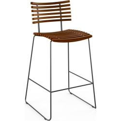 Tabouret de bar Leopard GM 4167 – Noyer huilé + Acier Noir - Naver collection