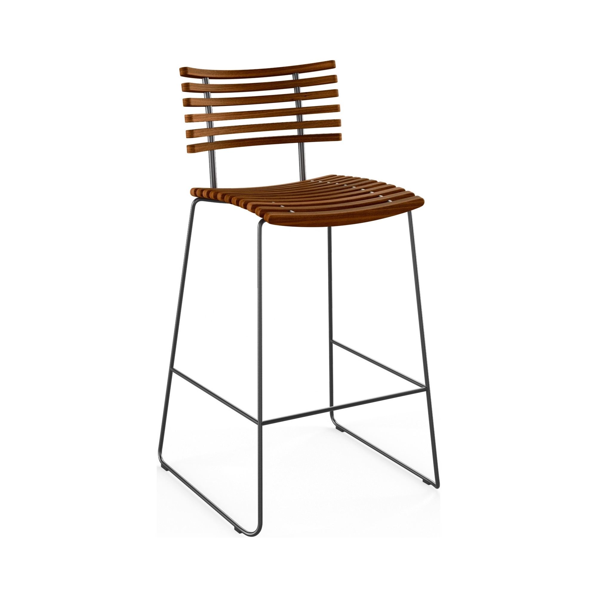 Leopard GM 4167 Barstool – Oiled walnut + Black steel - Naver collection