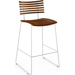 Leopard GM 4167 Barstool – Oiled walnut + Stainless steel - Naver collection