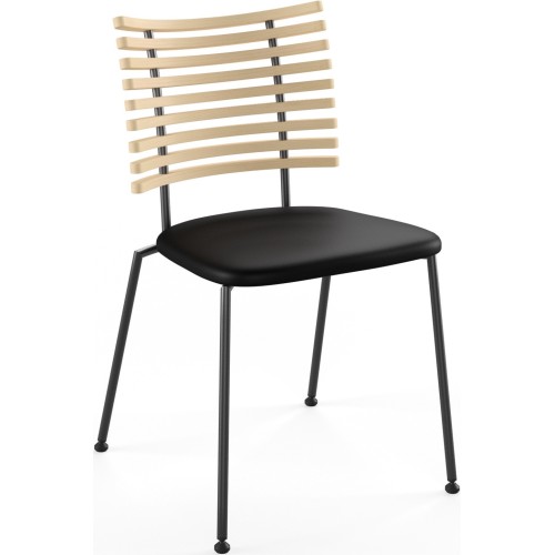 Tiger GM 4105 Chair – White oiled ash + Black Select leather + Black steel - Naver collection