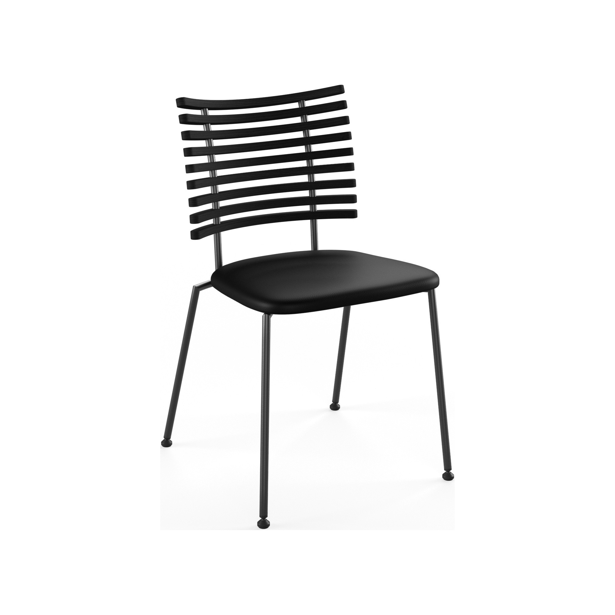 Tiger GM 4105 Chair – Black stained ash + Black Select leather + Black steel - Naver collection