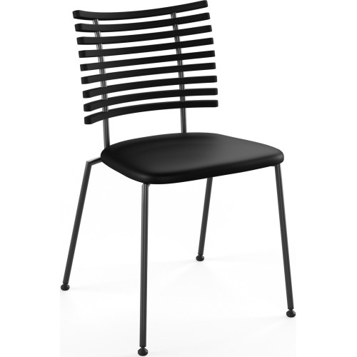 Tiger GM 4105 Chair – Black stained ash + Black Select leather + Black steel - Naver collection