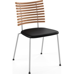 Tiger GM 4105 Chair – Oiled elm + Black Select leather + Stainless steel - Naver collection