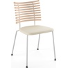 Tiger GM 4105 Chair – White oiled oak + Cream Semi-Aniline leather + Stainless steel - Naver collection