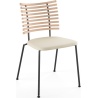 Tiger GM 4105 Chair – White oiled oak + Cream Semi-Aniline leather + Black steel - Naver collection