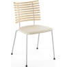 Tiger GM 4105 Chair – White oiled ash + Cream Semi-Aniline leather + Stainless steel - Naver collection