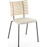 Tiger GM 4105 Chair – White oiled ash + Cream Semi-Aniline leather + Black steel - Naver collection