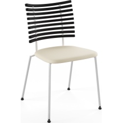 Tiger GM 4105 Chair – Black stained ash + Cream Semi-Aniline leather + Stainless steel - Naver collection