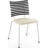 Tiger GM 4105 Chair – Black stained ash + Cream Semi-Aniline leather + Stainless steel - Naver collection