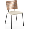 Tiger GM 4105 Chair – Oiled elm + Cream Semi-Aniline leather + Black steel - Naver collection