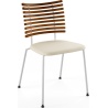 Tiger GM 4105 Chair – Oiled walnut + Cream Semi-Aniline leather + Stainless steel - Naver collection