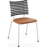 Tiger GM 4105 Chair – Black stained ash + Cognac Aniline leather + Stainless steel - Naver collection